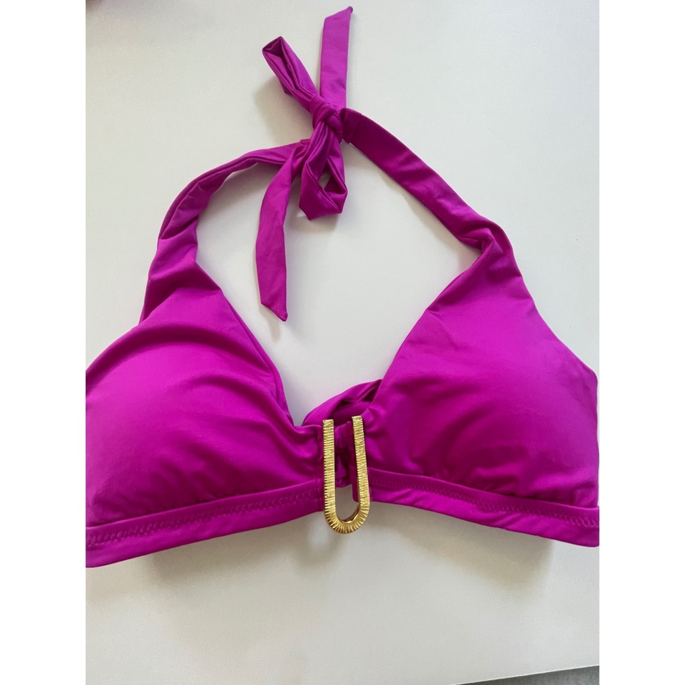 Trina Turk Monaco Halter Bikini Top, Pink Women's Size 8